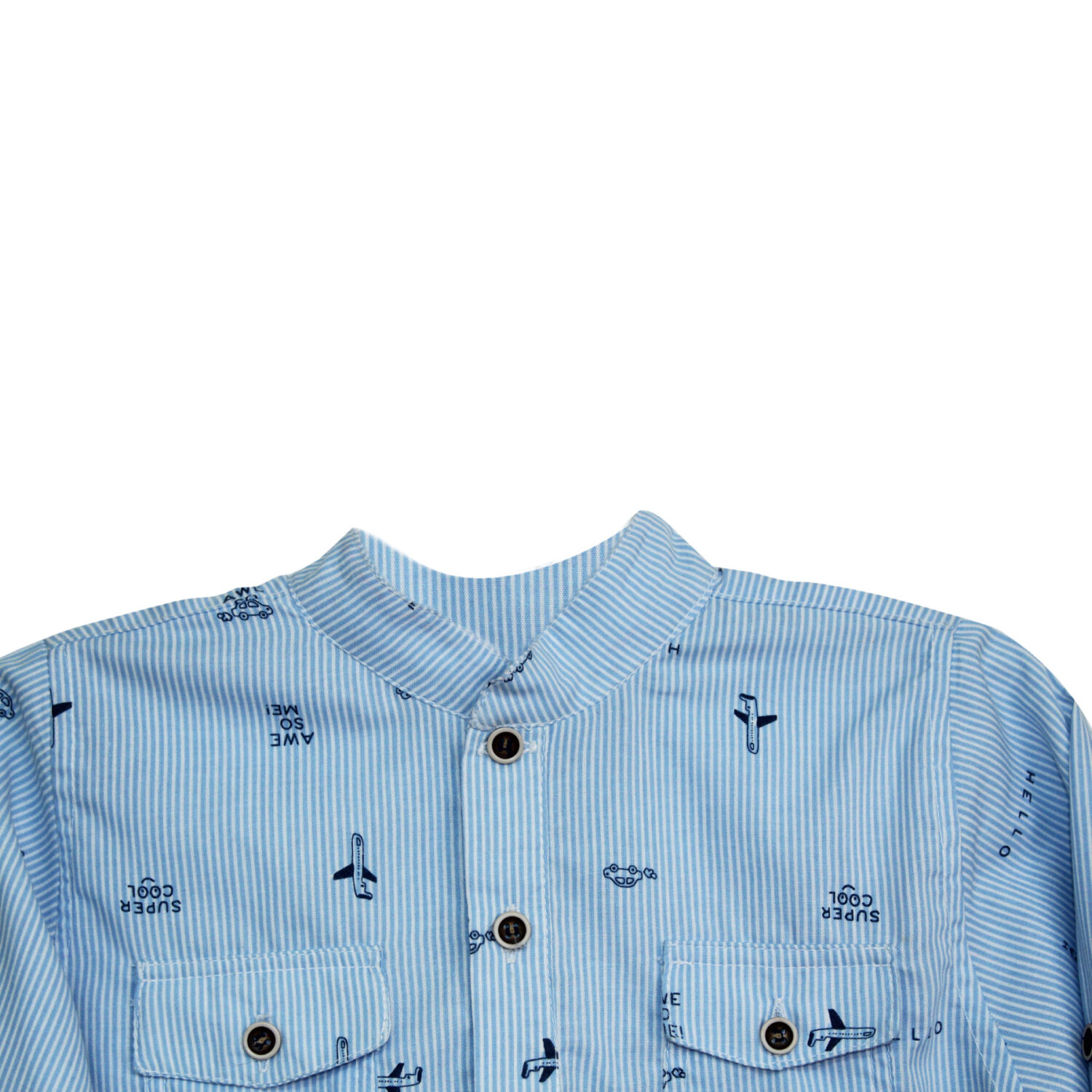 Camisa Niño Cuello Neru Azul